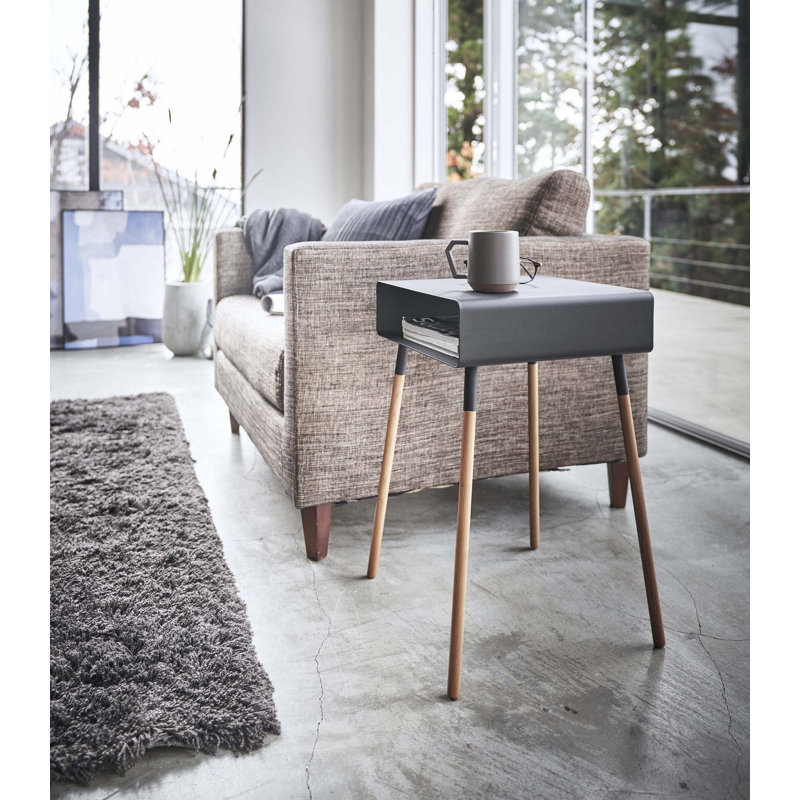 Yamazaki USA Yamazaki Home Tall Side Table With Storage Shelf